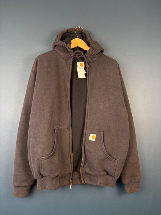Vintage 90s Carhartt Thermal Lined Zip Up Hoodie (L)