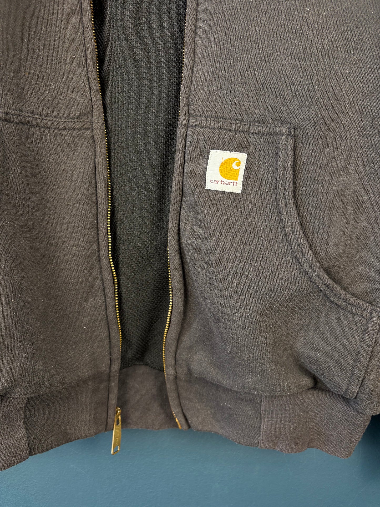 Vintage 90s Carhartt Thermal Lined Zip Up Hoodie (L)