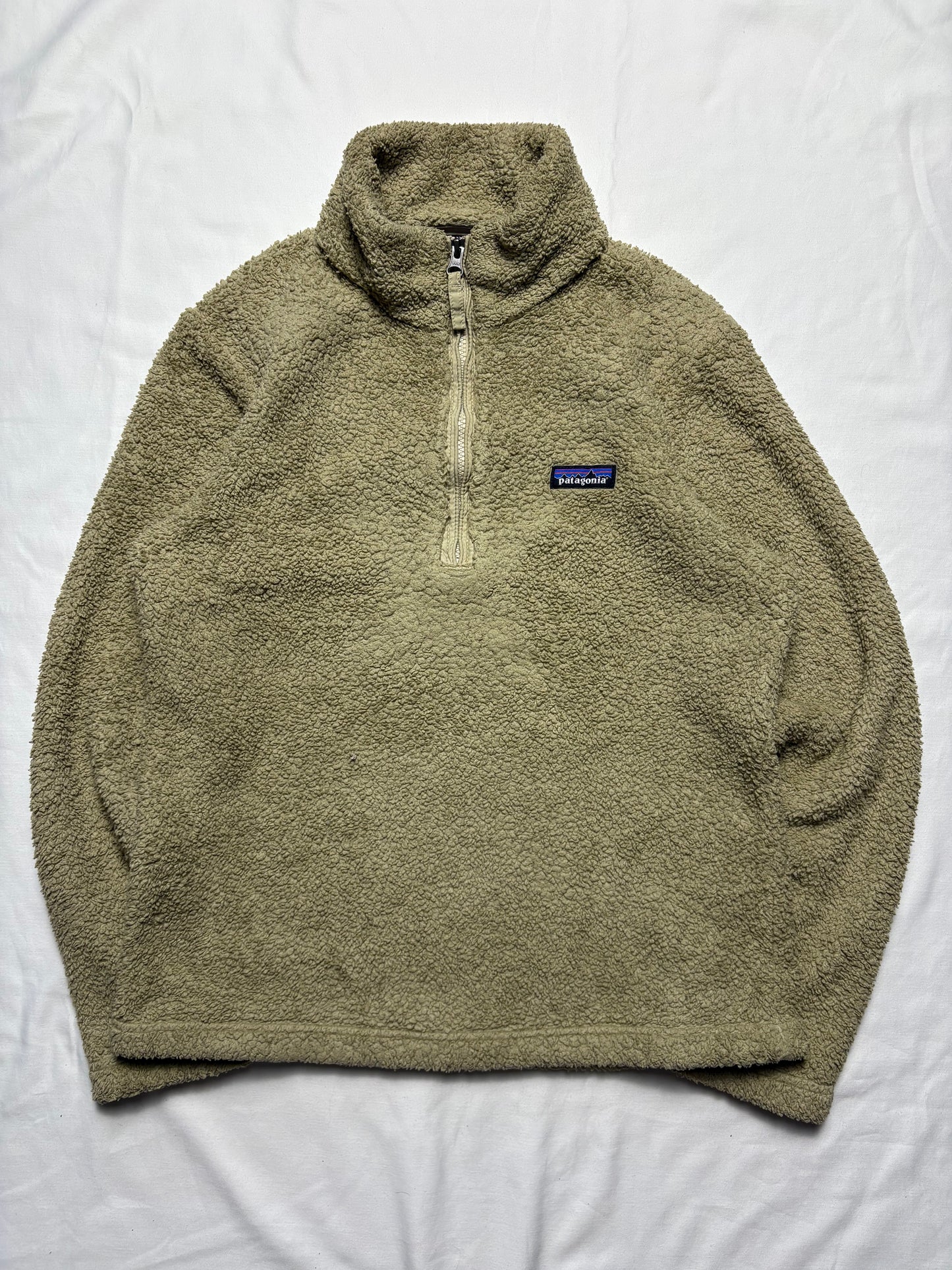 Patagonia Synchilla 00s Beige Quarter Zip Fleece (women's M)