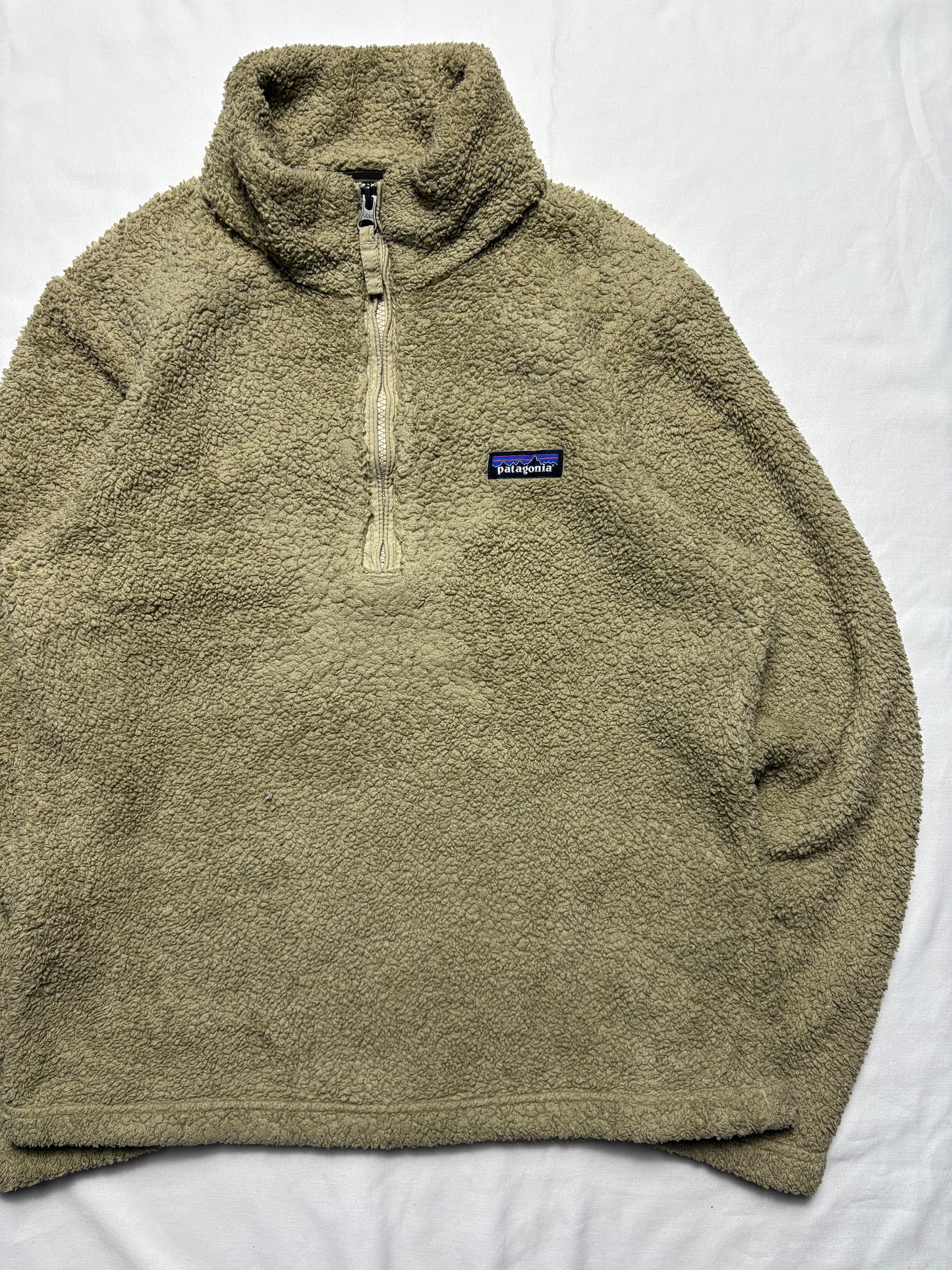 Patagonia Synchilla 00s Beige Quarter Zip Fleece (women's M)