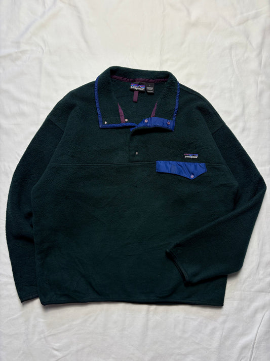Patagonia Synchilla 90s Dark Green Pop Collar Fleece (L)