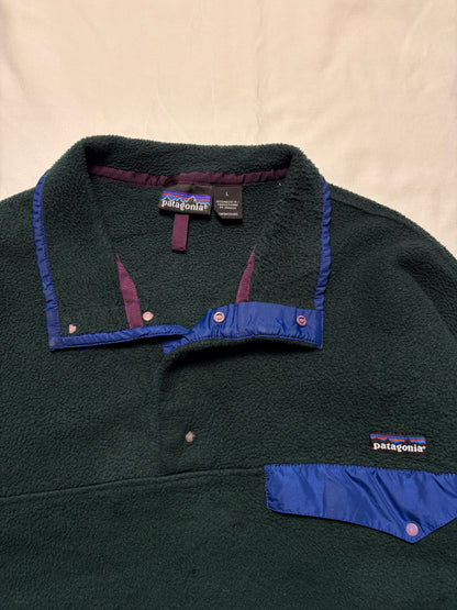 Patagonia Synchilla 90s Dark Green Pop Collar Fleece (L)
