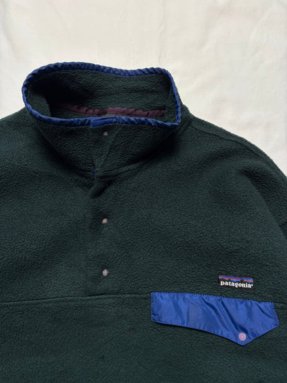 Patagonia Synchilla 90s Dark Green Pop Collar Fleece (L)