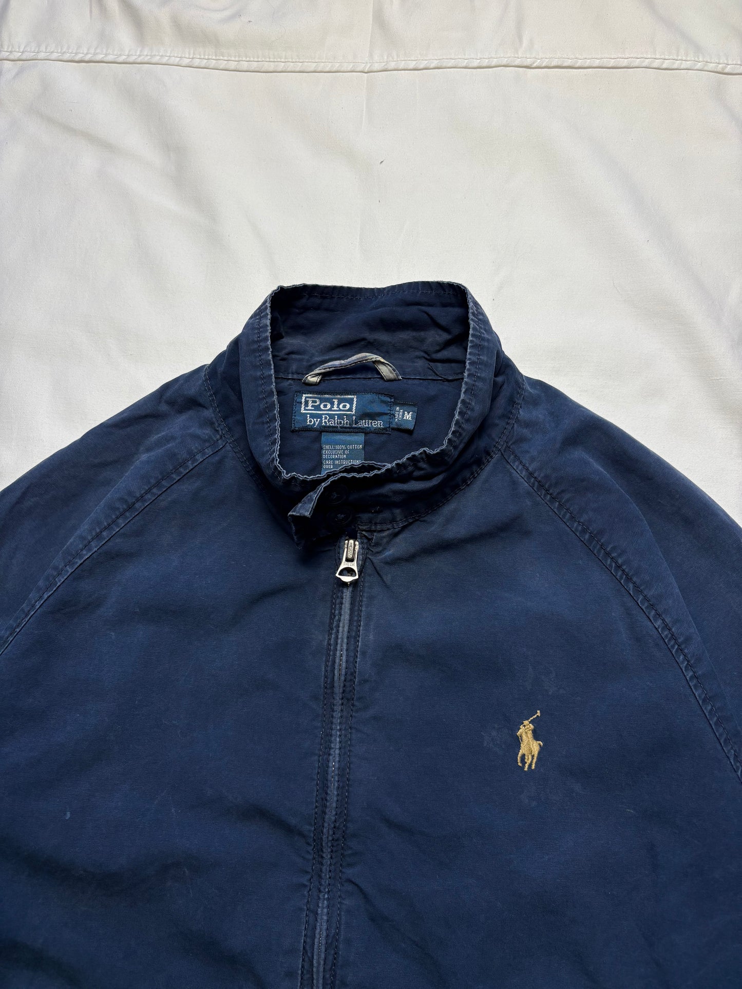 Vintage Ralph Lauren Classic Navy Harrington Jacket (M)