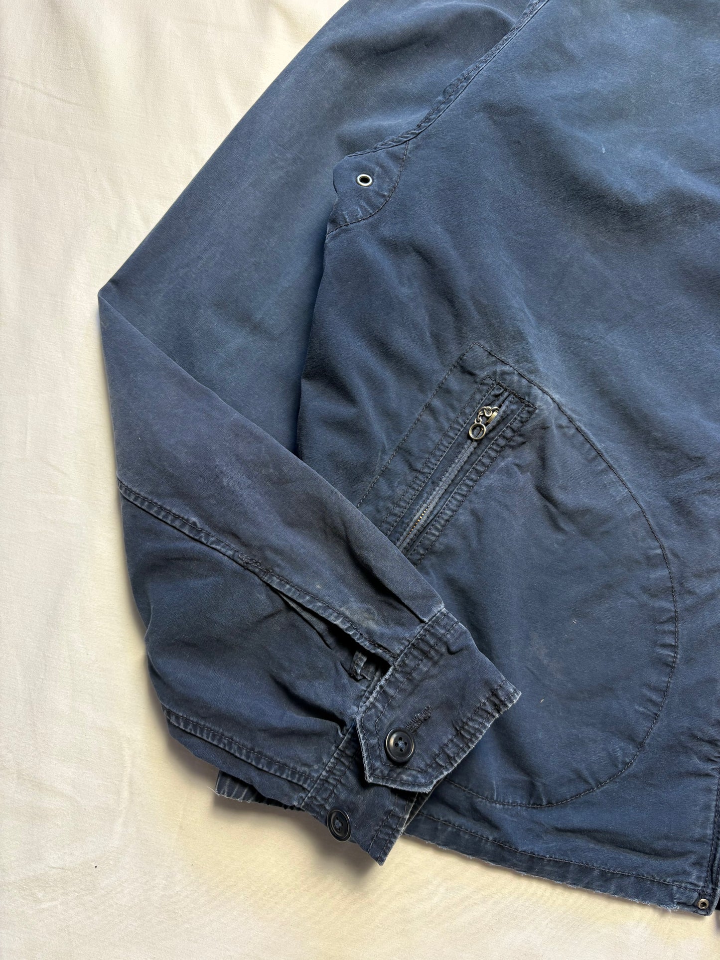 Vintage Ralph Lauren Classic Navy Harrington Jacket (M)