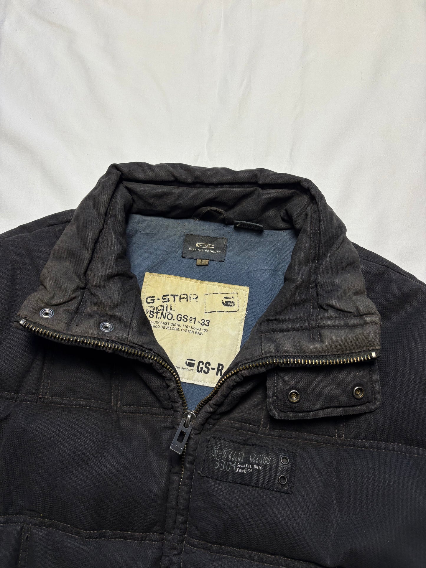 G-Star Industrial 2000s Heavy Patchwork Quilted Jacket (L)