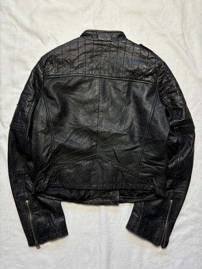 Vintage Schott NYC 90s Black Leather Motorcycle Jacket (women's L)