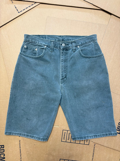Vintage Petrol Blue Denim Shorts (32w)