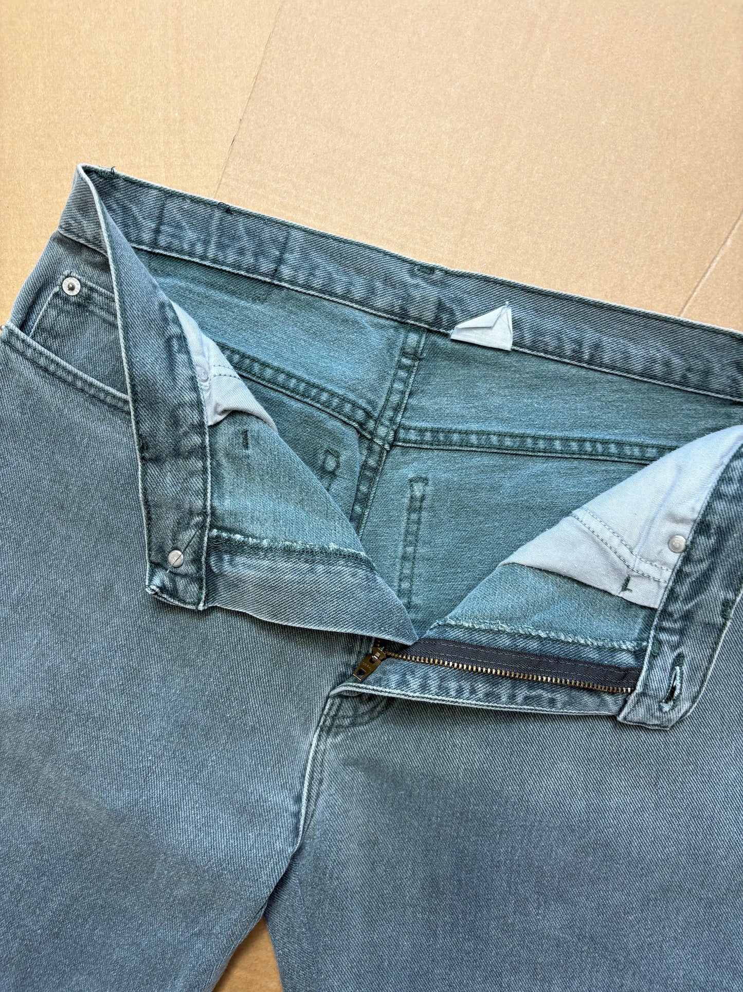 Vintage Petrol Blue Denim Shorts (32w)
