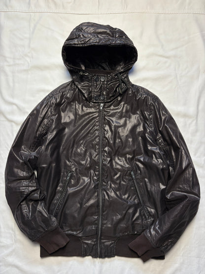 Diesel Industry 2000s Brown Shine Hooded Jacket (M)