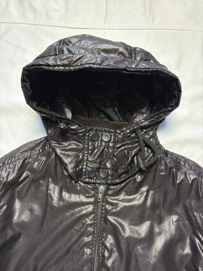 Diesel Industry 2000s Brown Shine Hooded Jacket (M)