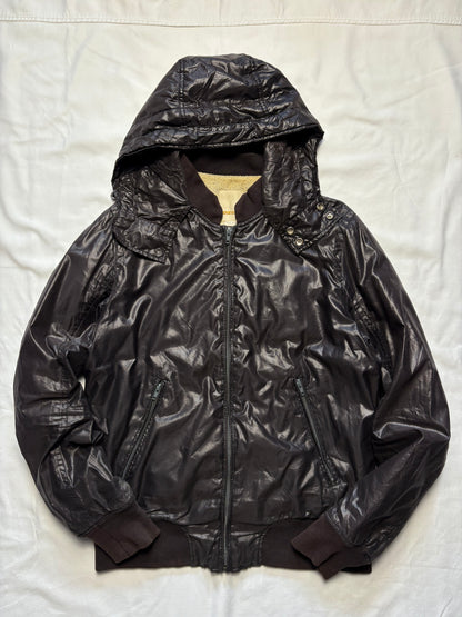 Diesel Industry 2000s Brown Shine Hooded Jacket (M)