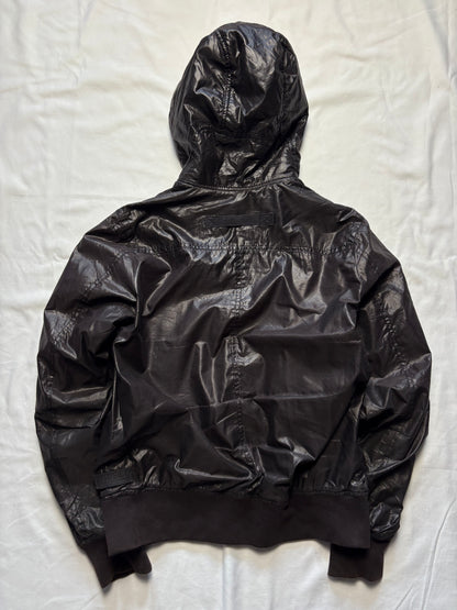 Diesel Industry 2000s Brown Shine Hooded Jacket (M)