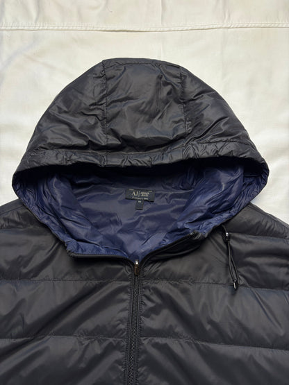 Armani Jeans 2000s Double Zip Black Puffer Jacket (M)