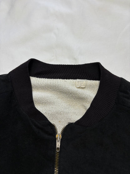 UK Rave 90s God Bless 2CB Black Suede Jacket (M)