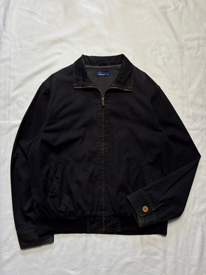 Fred Perry 00s Black Canvas Harrington Jacket (M)