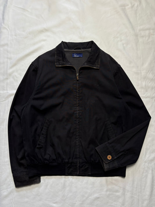 Fred Perry 00s Black Canvas Harrington Jacket (M)