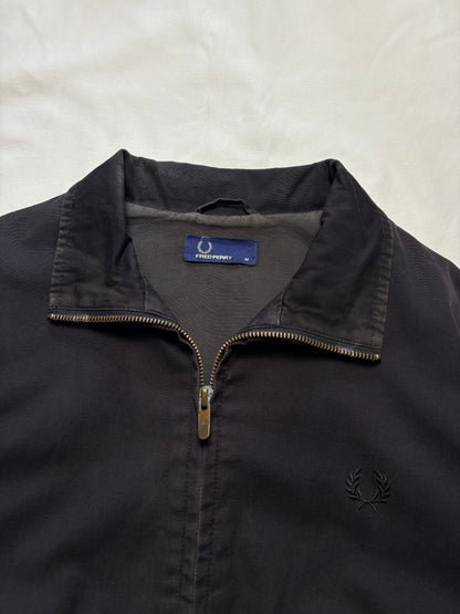 Fred Perry 00s Black Canvas Harrington Jacket (M)