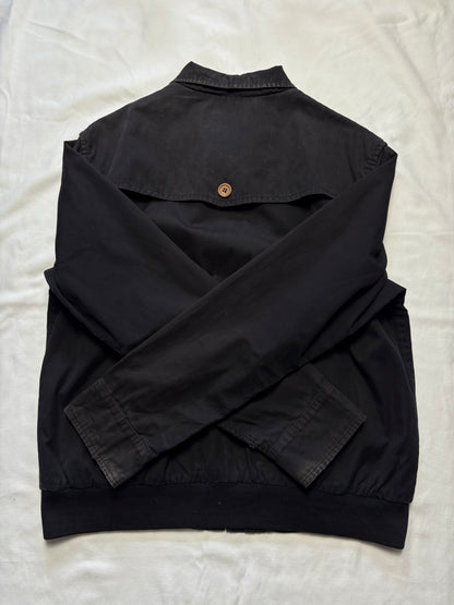 Fred Perry 00s Black Canvas Harrington Jacket (M)