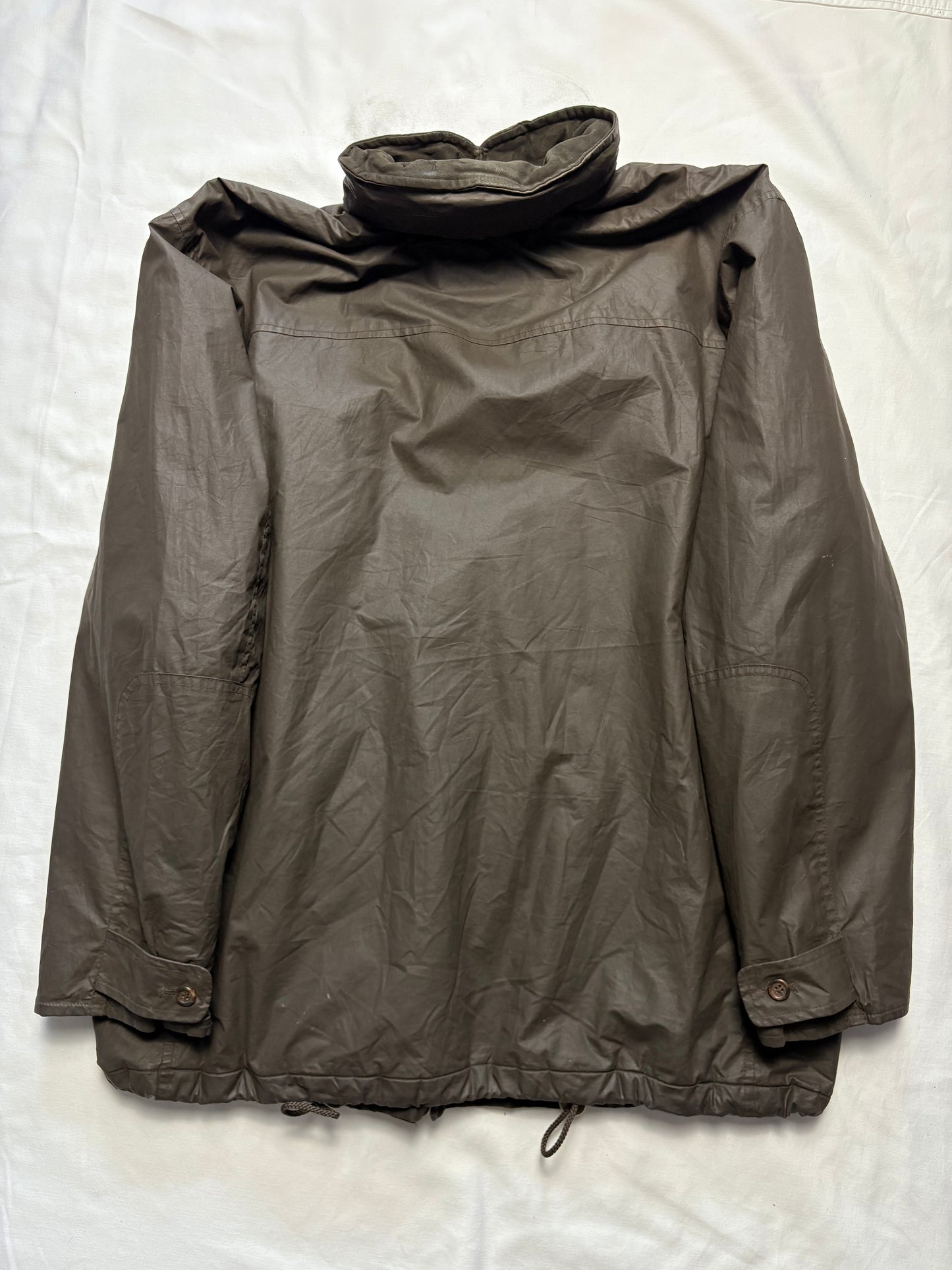 Burberry 00s Nova Check Lined Brown Wax Jacket (L)