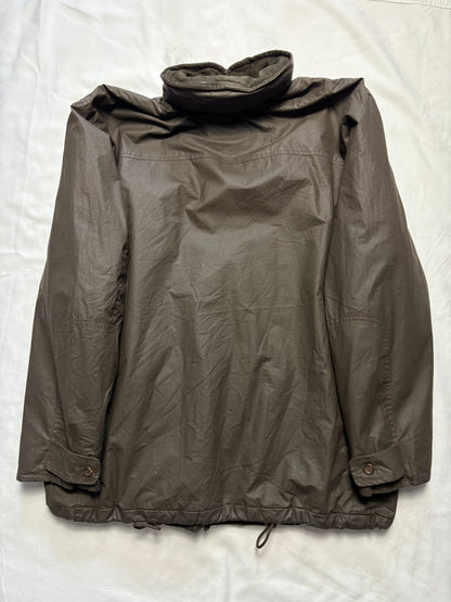 Burberry 00s Nova Check Lined Brown Wax Jacket (L)