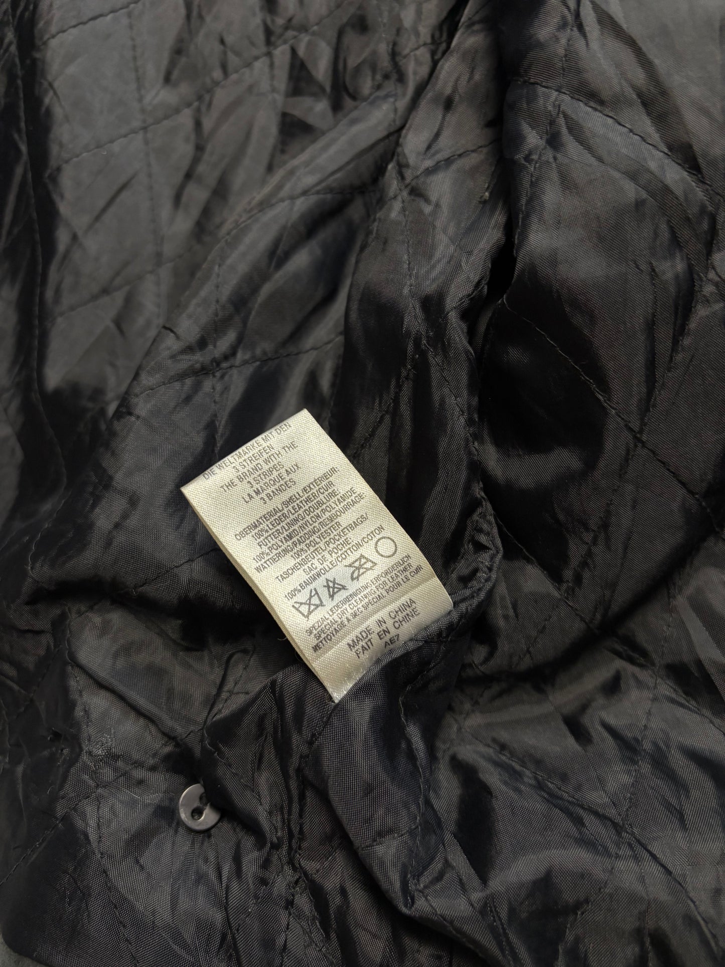 Adidas 90s West Germany Valknut Black Leather Jacket (L)