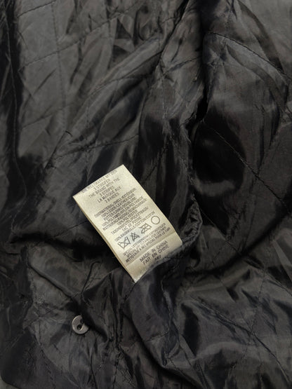 Adidas 90s West Germany Valknut Black Leather Jacket (L)