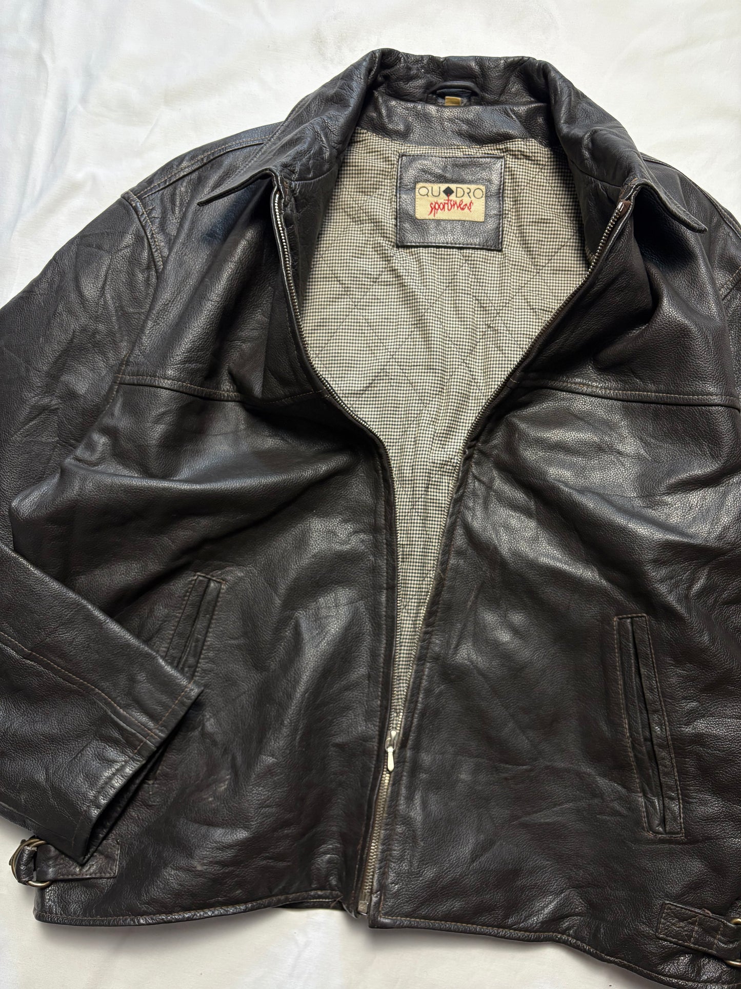 Vintage 90s Genuine Leather Jacket (L)