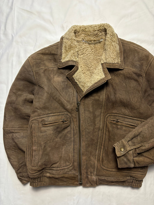 True Vintage 80s Brown Sherling Jacket (M)