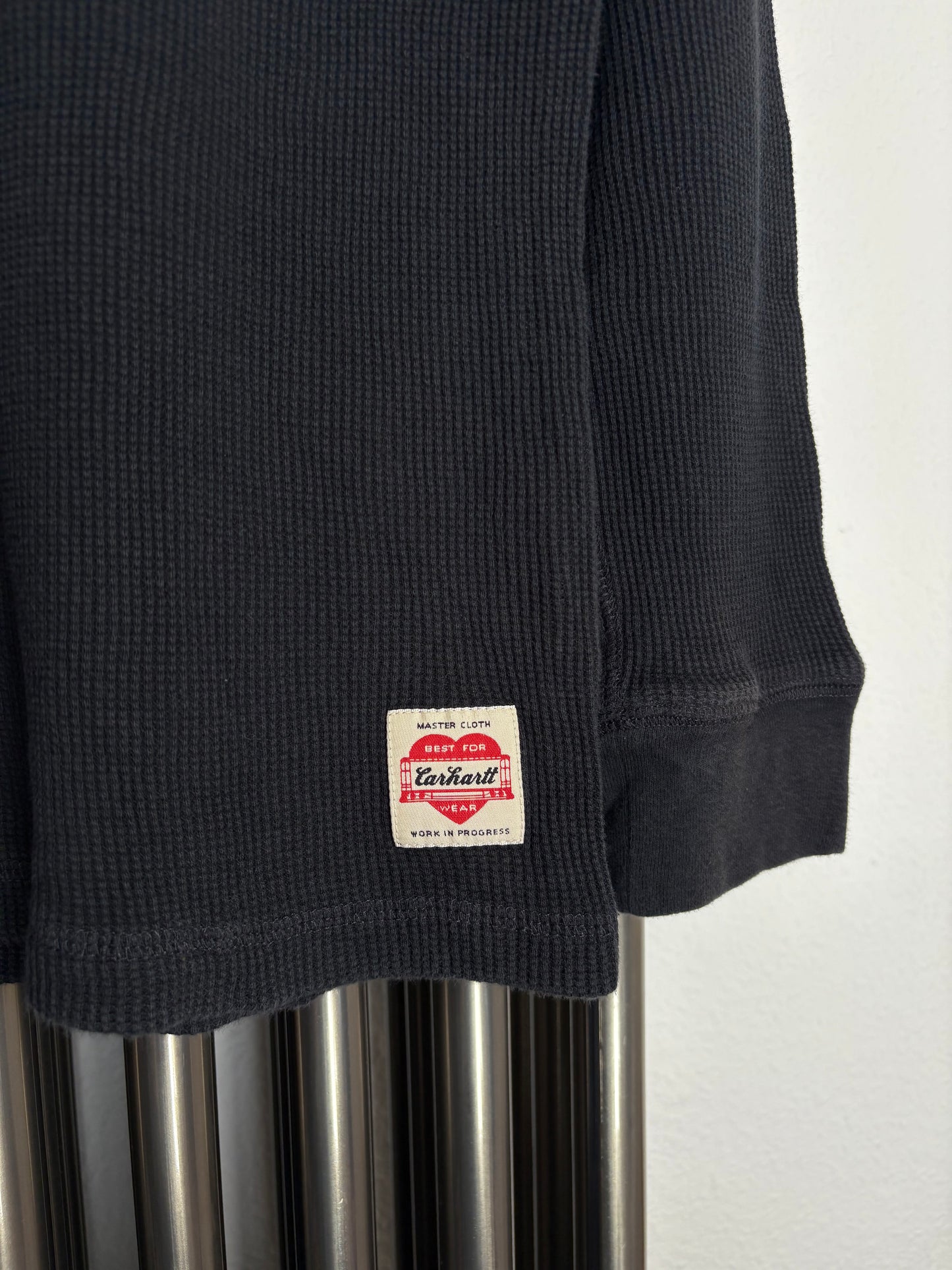Carhartt WIP 90s Black Longsleeve Waffle Top (S)