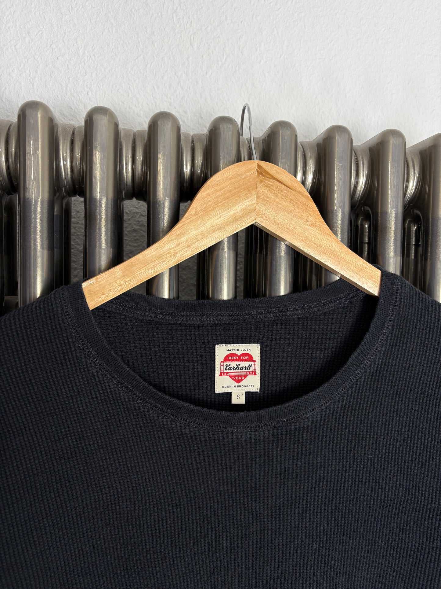 Carhartt WIP 90s Black Longsleeve Waffle Top (S)