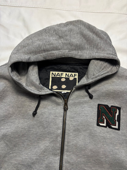 Naf Naf 90s Cotton + Nylon Zip Up Jacket (XXL)