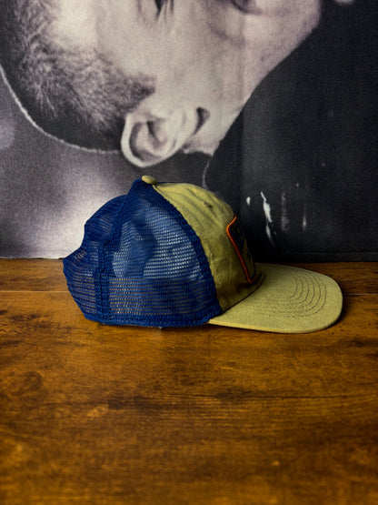 Vintage New York Yankees Beige + Blue Trucker Hat
