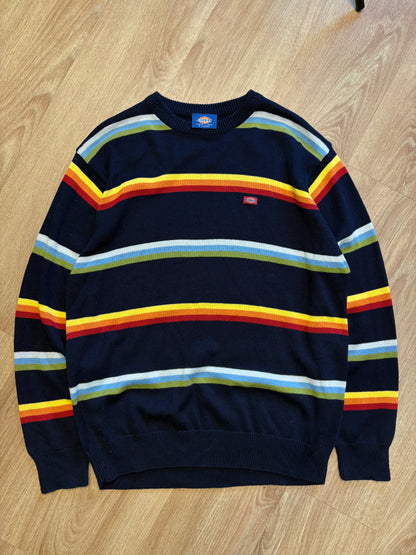 Dickies Workwear Navy Striped Knit Jumper (XL)