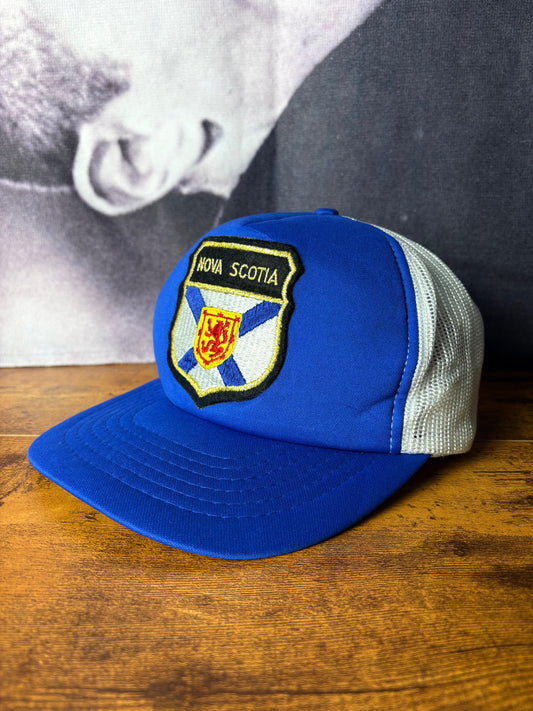 Vintage Nova Scotia Royal Blue + Cream Trucker Hat