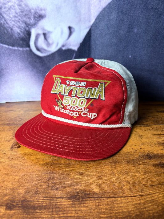 Vintage Nascar Daytona Red + White Trucker Hat