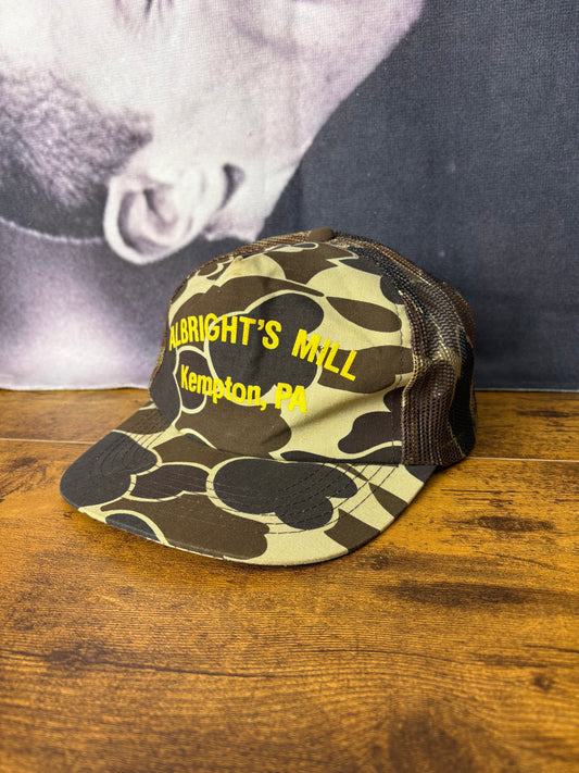 Vintage Duck Camo 90s Embroidered Trucker Hat