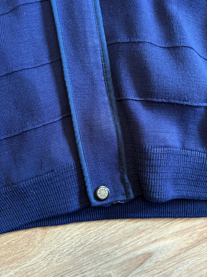 Paul & Shark 90s Navy Italian Zip-up Cardigan Jumper (XL)