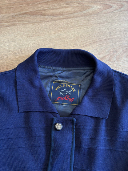 Paul & Shark 90s Navy Italian Zip-up Cardigan Jumper (XL)