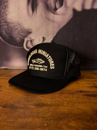 Vintage Muscle Car Black Trucker Hat