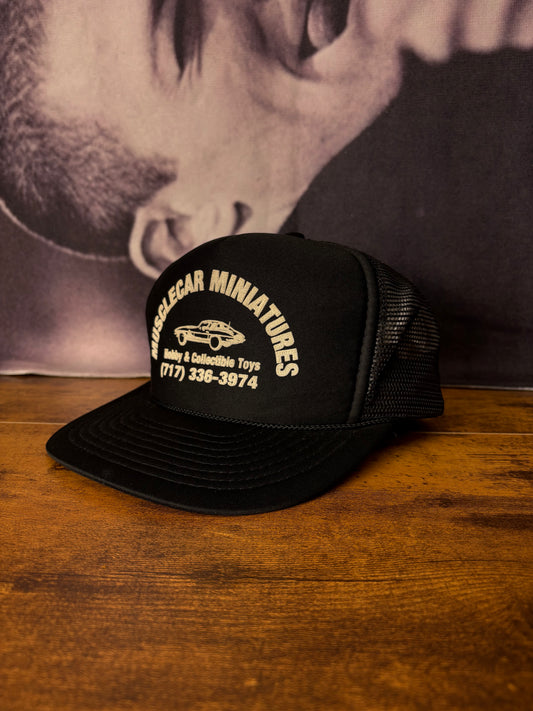Vintage Muscle Car Black Trucker Hat