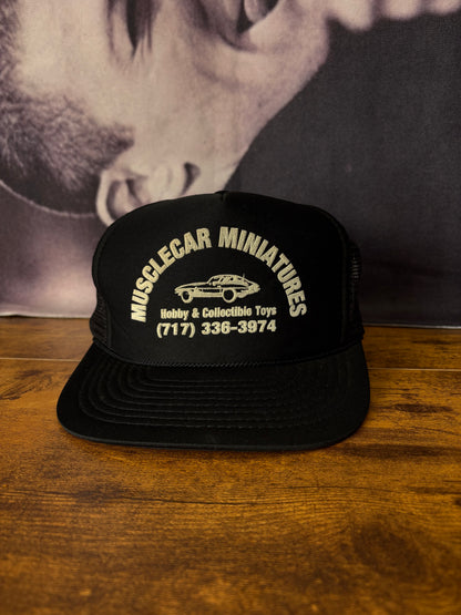 Vintage Muscle Car Black Trucker Hat