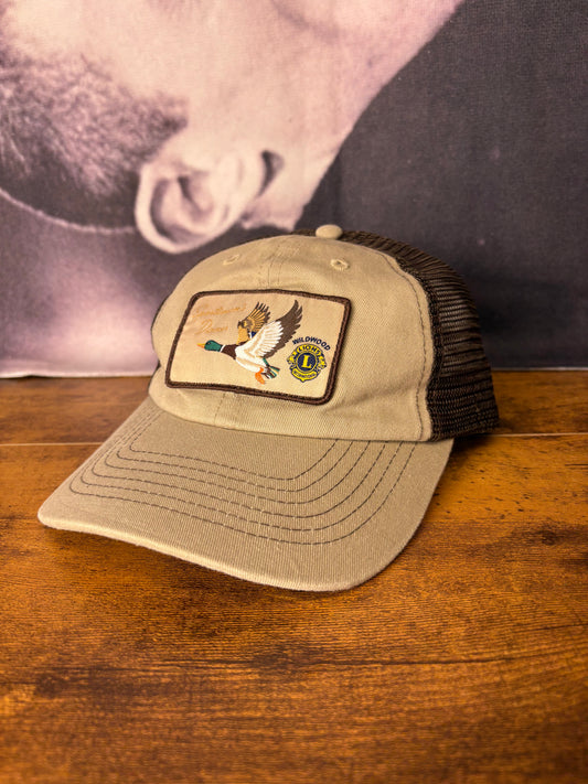 Vintage Duck Hunting Beige + Brown Trucker Hat