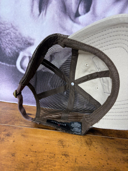 Vintage Duck Hunting Beige + Brown Trucker Hat