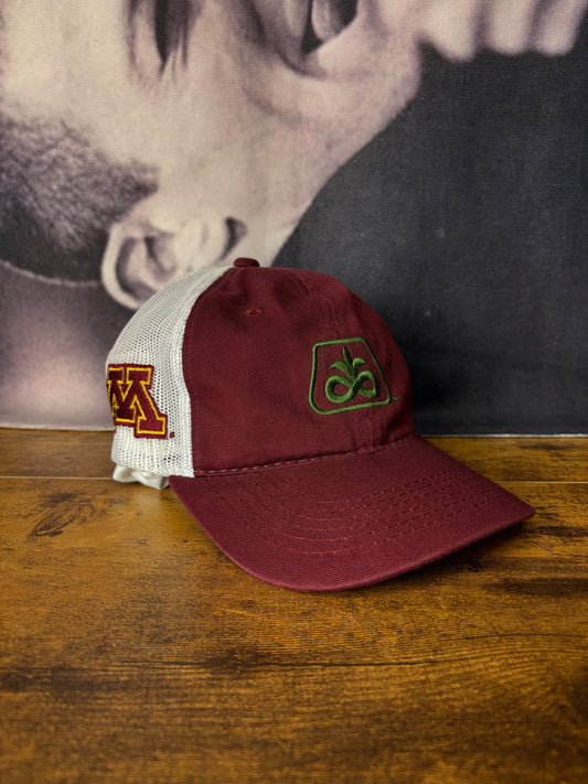 Vintage Dupont Racing Burgundy + White Trucker Hat