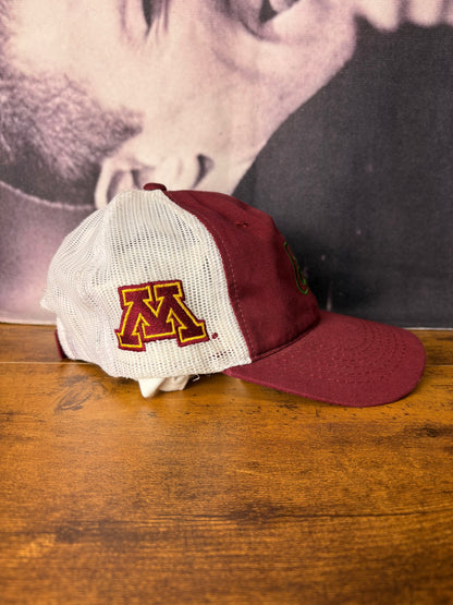 Vintage Dupont Racing Burgundy + White Trucker Hat