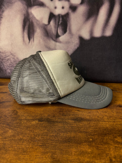 Vintage Save The Narwhals Grey + White Trucker Hat