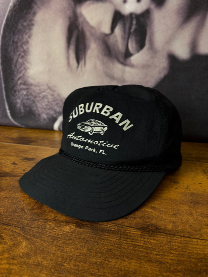 Vintage Suburban Black Trucker Hat