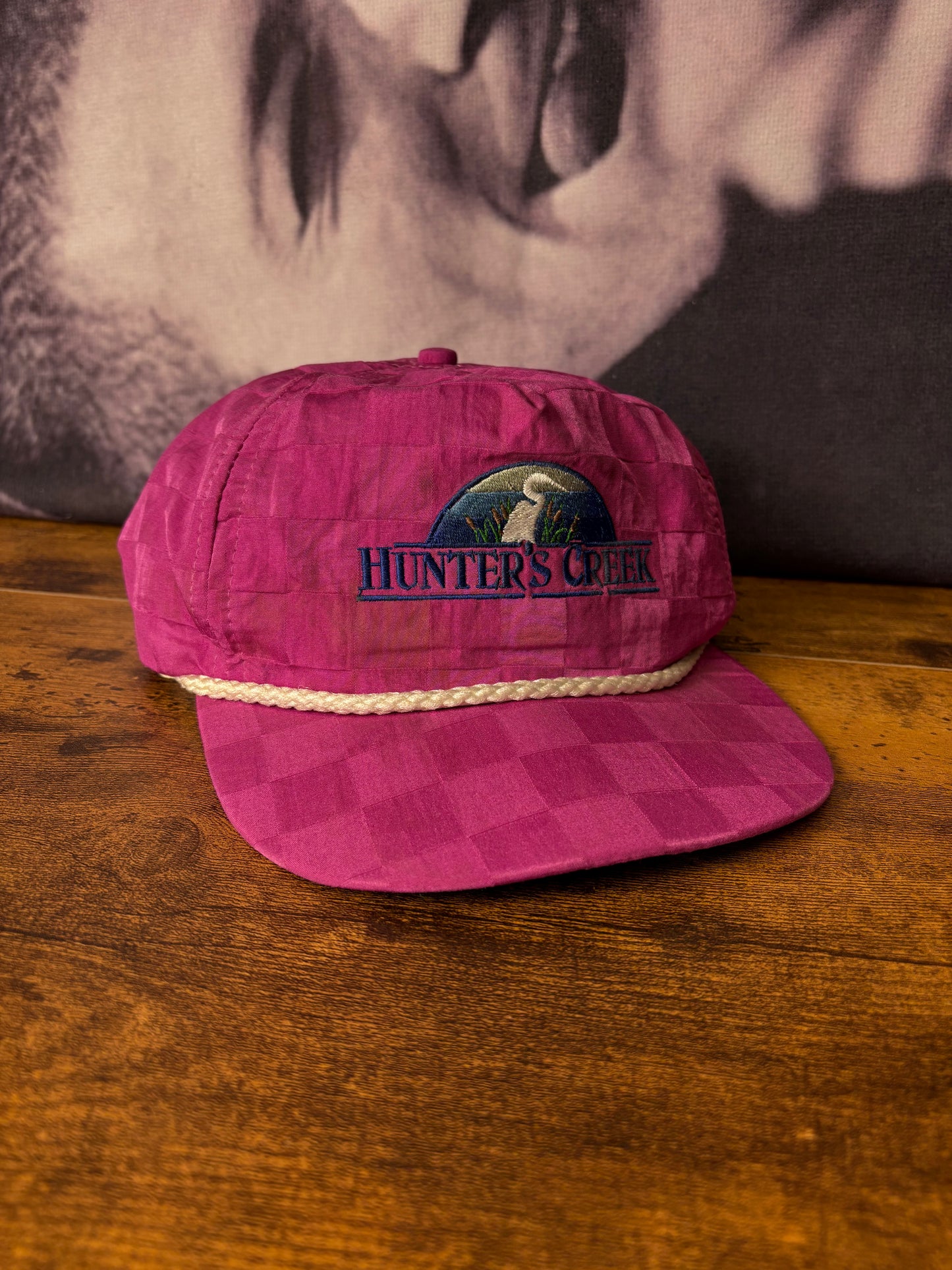 Vintage Hunting Pink Checkered Trucker Hat