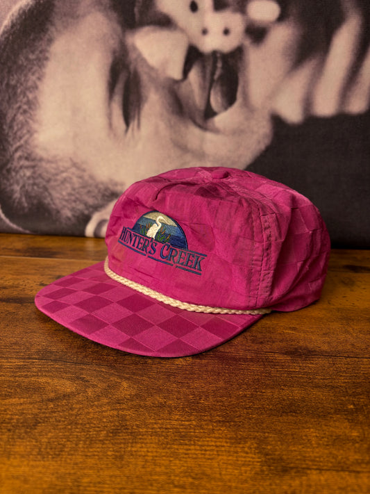 Vintage Hunting Pink Checkered Trucker Hat